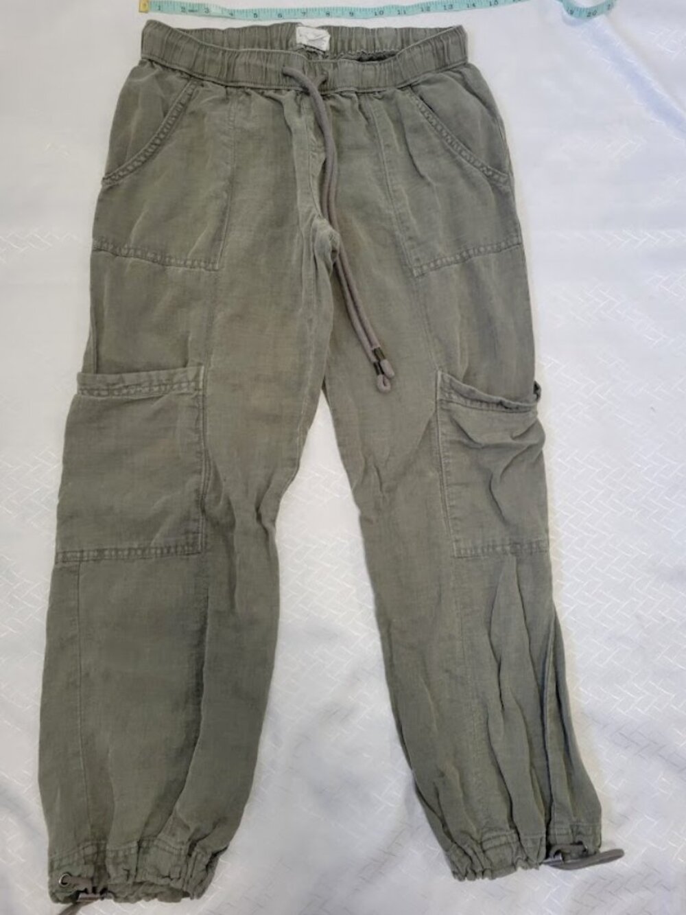 Nicole Miller New York Women's Olive Cargo Jogger Pants Size XS